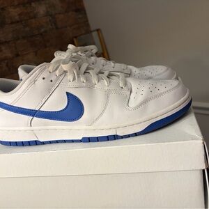 Nike White and Blue Sneakers